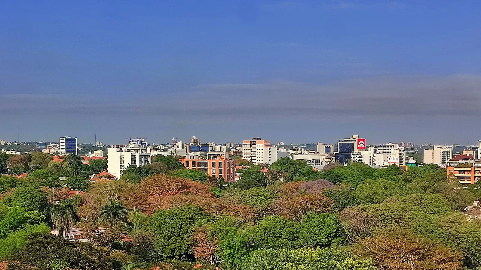 The Villa Morra district skyline in Asunción, Paraguay