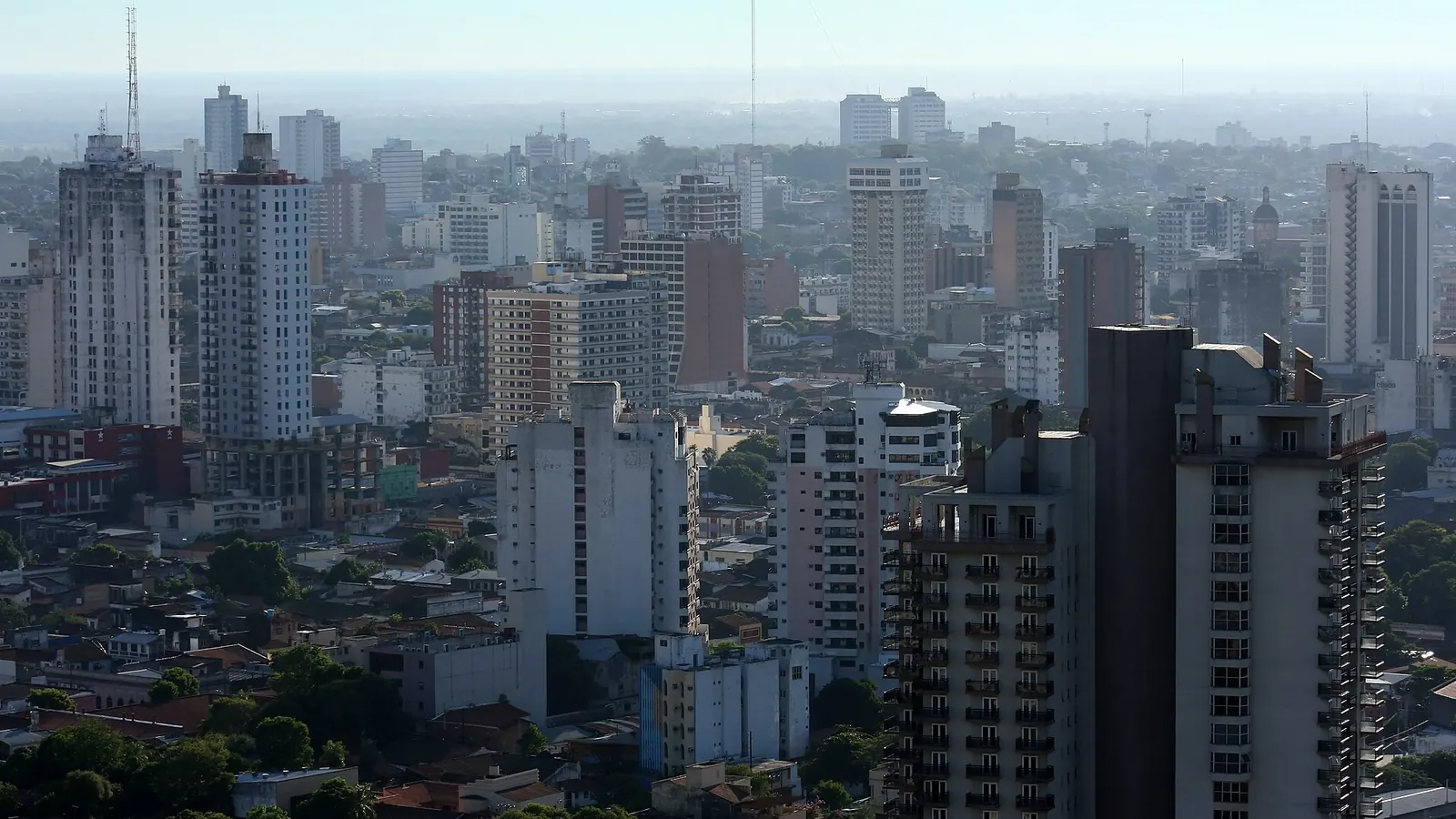 Downtown Asunción seen from above